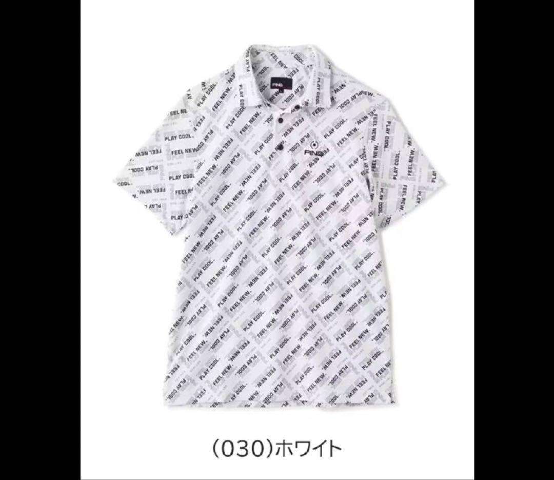 新品同様　ピン　PING ジャガード 半袖シャツ 621-316030