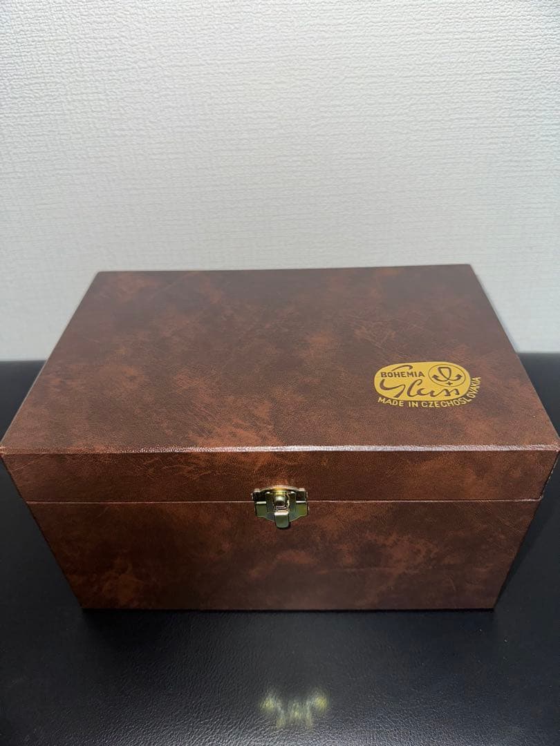 【美品】ボヘミアグラス 花瓶 チェコスロバキア製 ヴィンテージ クリスタルカット