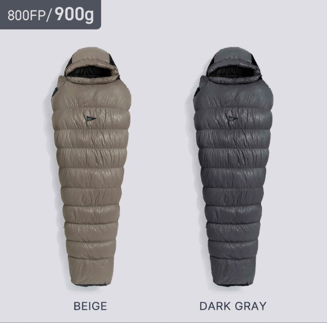 BROOKLYN OUTDOOR COMPANY ダークグレー寝袋　800FP