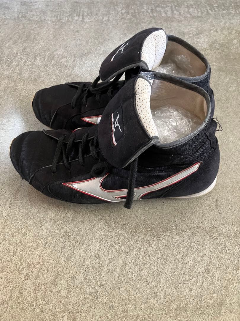Mizuno ボクシングシューズ 黒/銀 26㎝