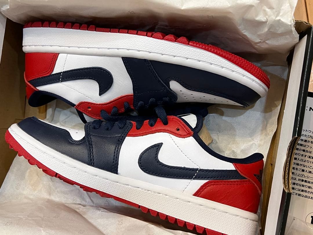 Nike Air Jordan 1 Low ホワイト/ネイビー/レッド