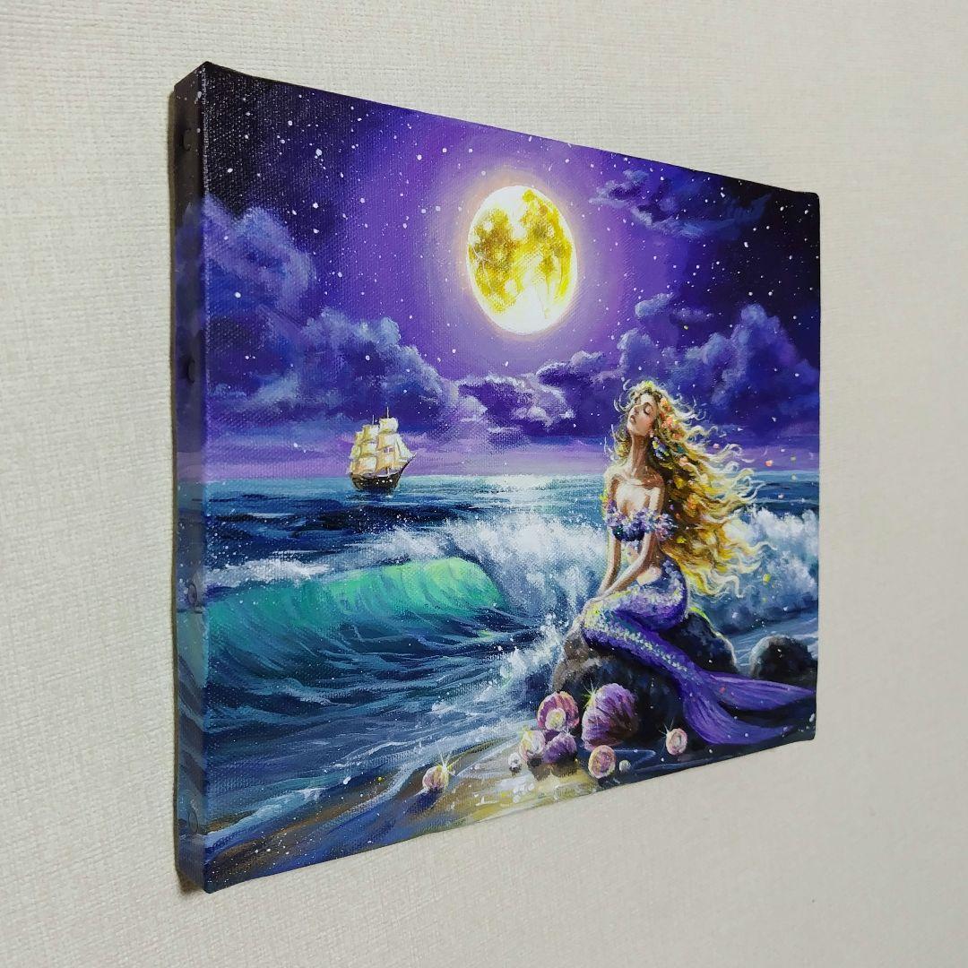 m*n様 【月光を浴びて】アクリル画 F3 風景画 絵画