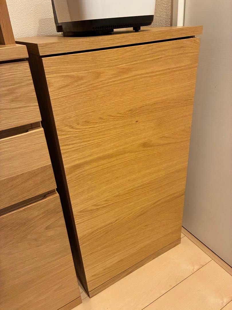無印良品 収納棚　キッチン用　オーク材