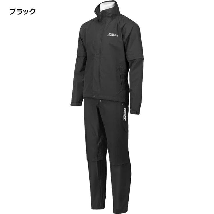新品 タイトリスト Titleist レインウェア 上下セット Mサイズ BK