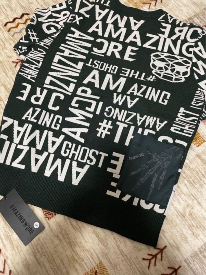 【美品】AMAZINGORE ダークグリーン セーター