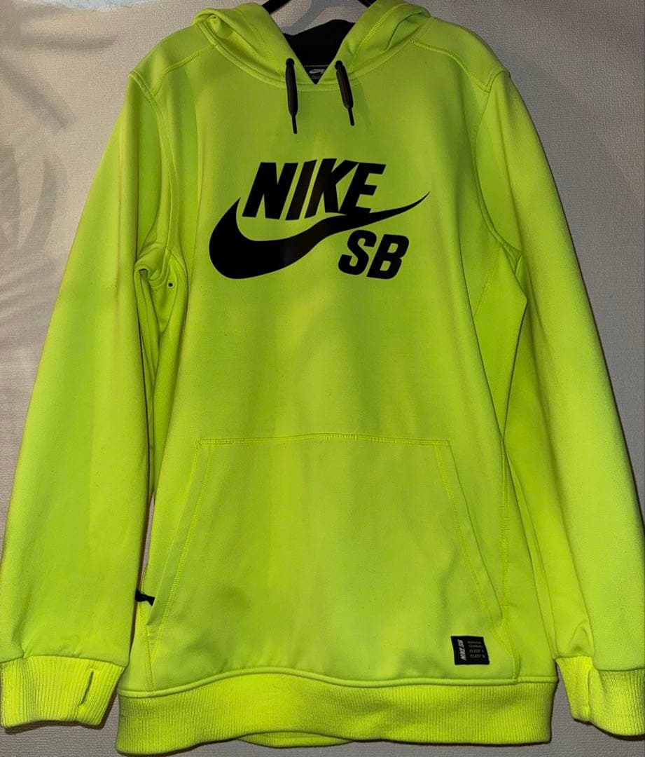 【廃盤レア品】NIKE SB 蛍光イエロー パーカー M