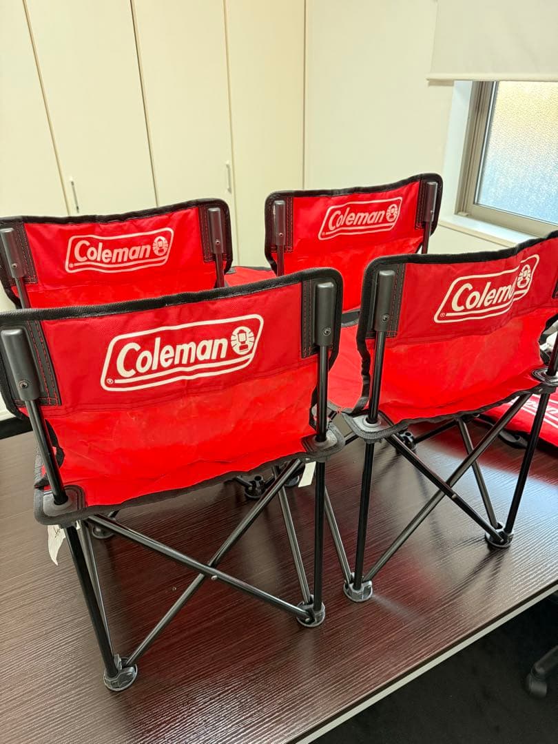 Coleman アウトドアチェア 4脚セット レッド