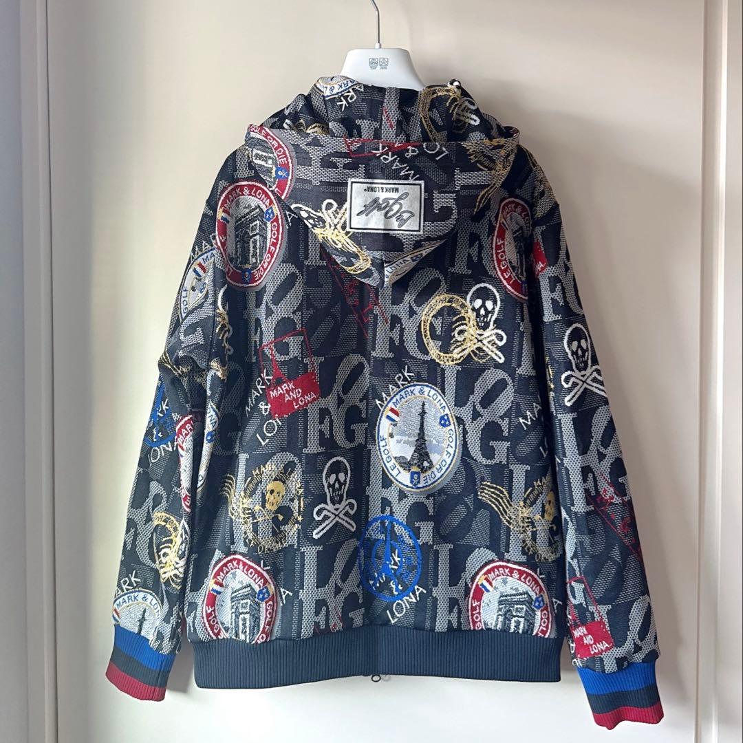 美品 ★ MARK&LONA パーカー マーク&ロナ 黒 スウェット 正規品