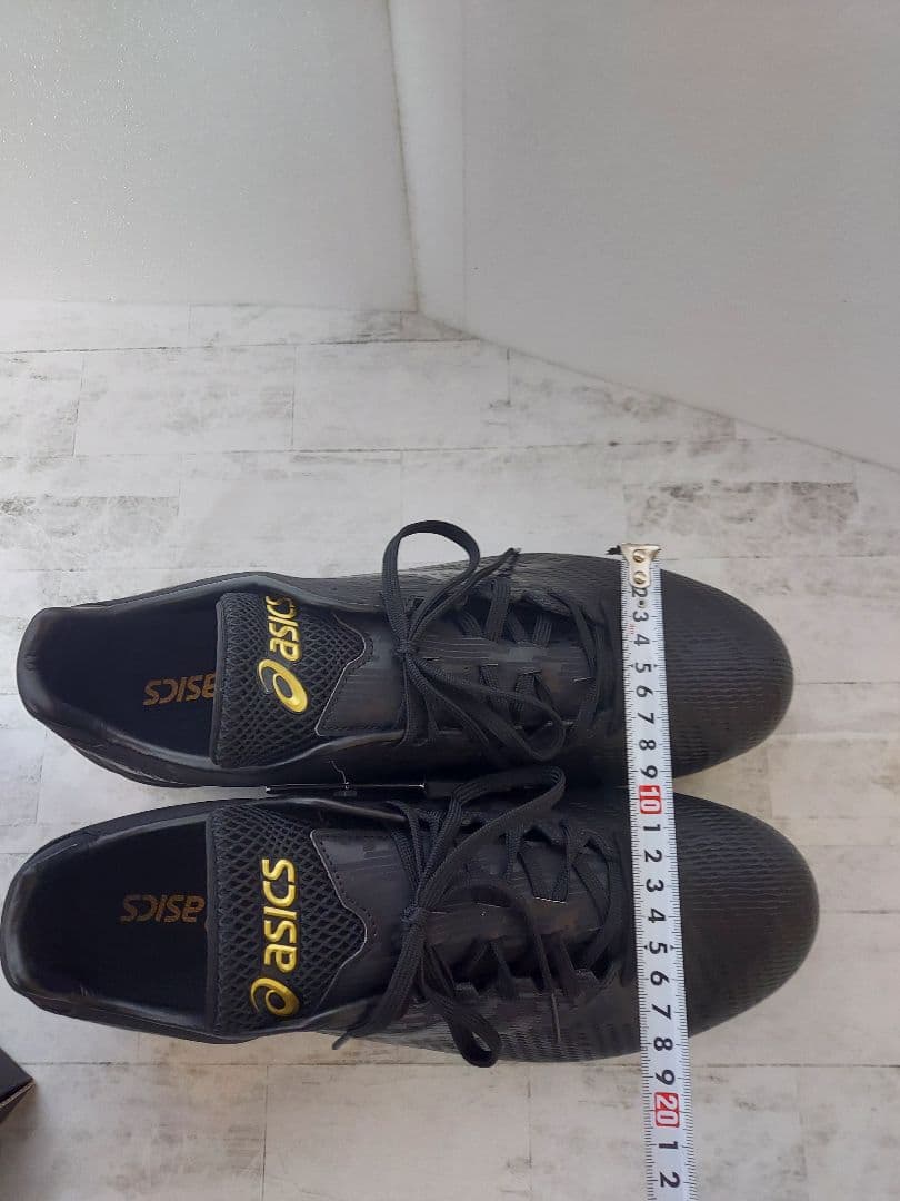 【新品未使用】asics アシックス スパイク 28.5cm ブラック 収納袋付