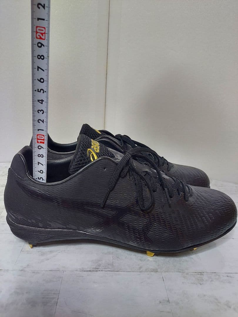【新品未使用】asics アシックス スパイク 28.5cm ブラック 収納袋付