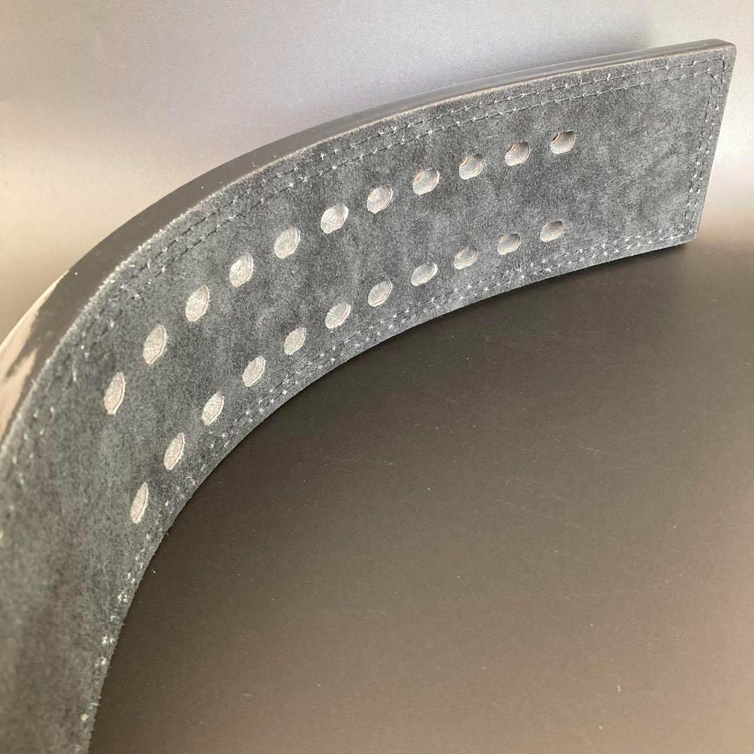 パワーベルト レバーアクション Mサイズ ワンタッチ可変式 本革 茶 バックル黒