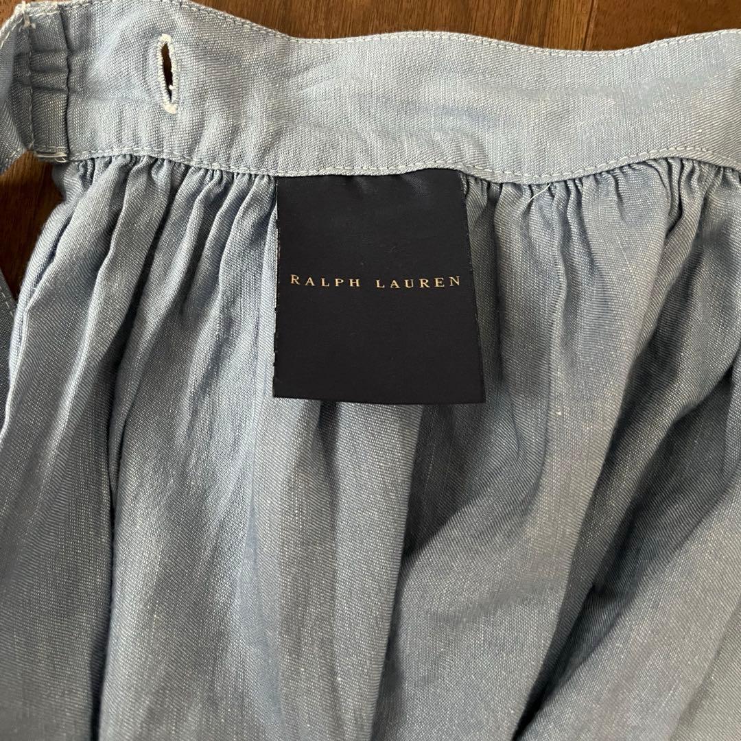 Ralph Lauren 水色 ラルフローレン アディソンシャンブレイ エプロン