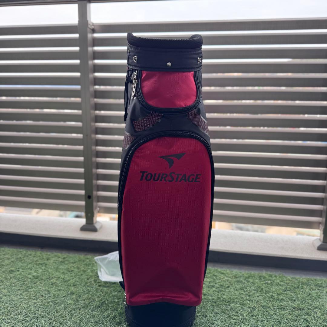 TOUR STAGE 9型キャディバッグ 赤黒