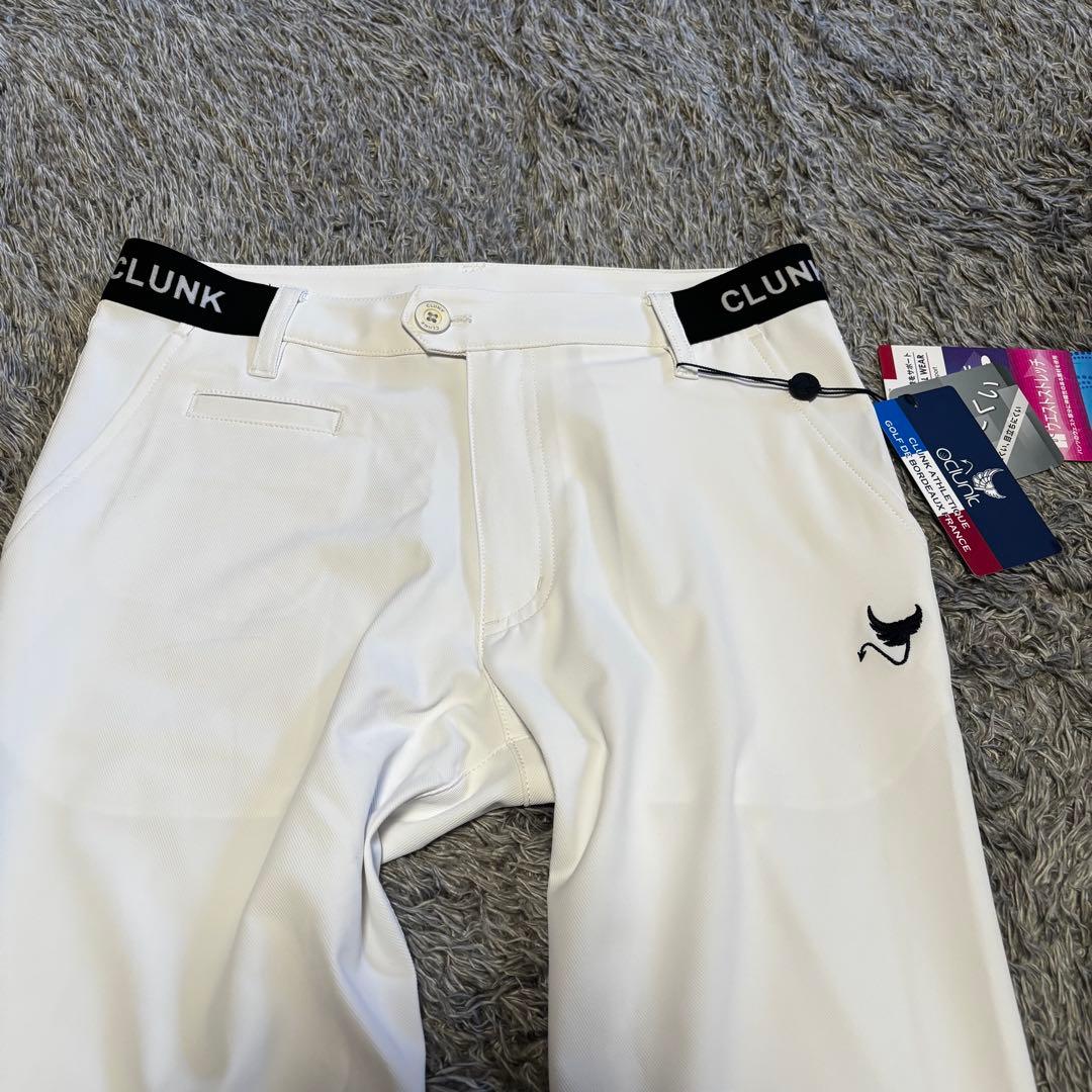 ■新品■ クランク　レディースL ゴルフウェア ストレッチ ストレートパンツ　白