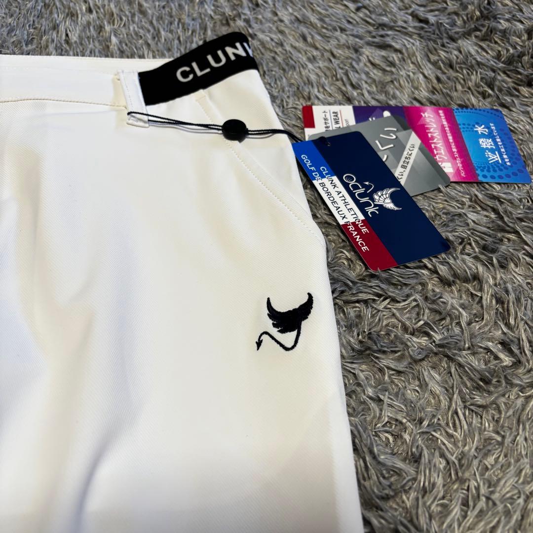 ■新品■ クランク　レディースL ゴルフウェア ストレッチ ストレートパンツ　白