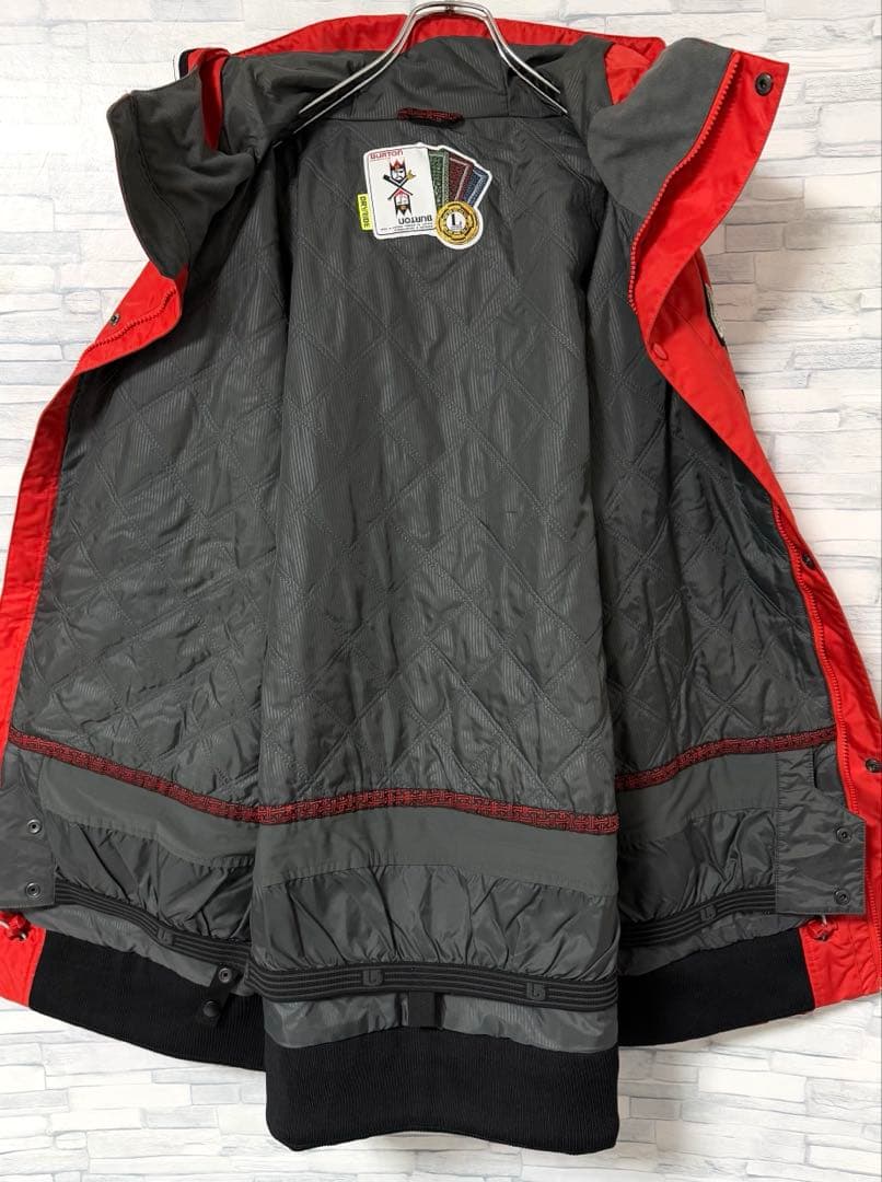 バートン BURTON スノボウェア デカワッペン レッド L