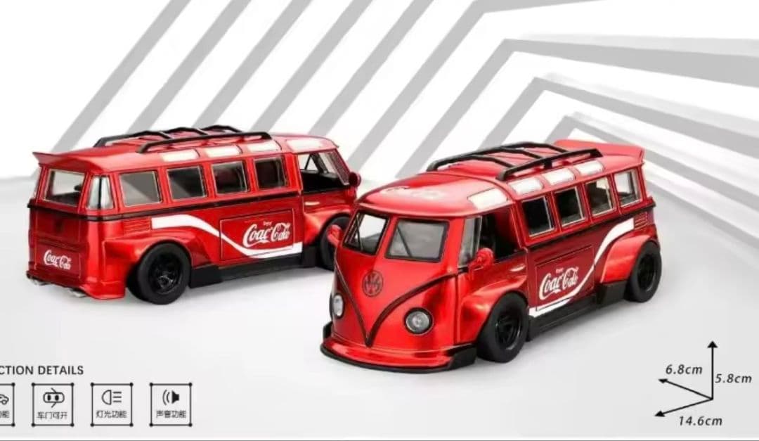 ラスト一個コカコーラ★VW TYPEⅡ ワーゲンバス ローダウン ストリート