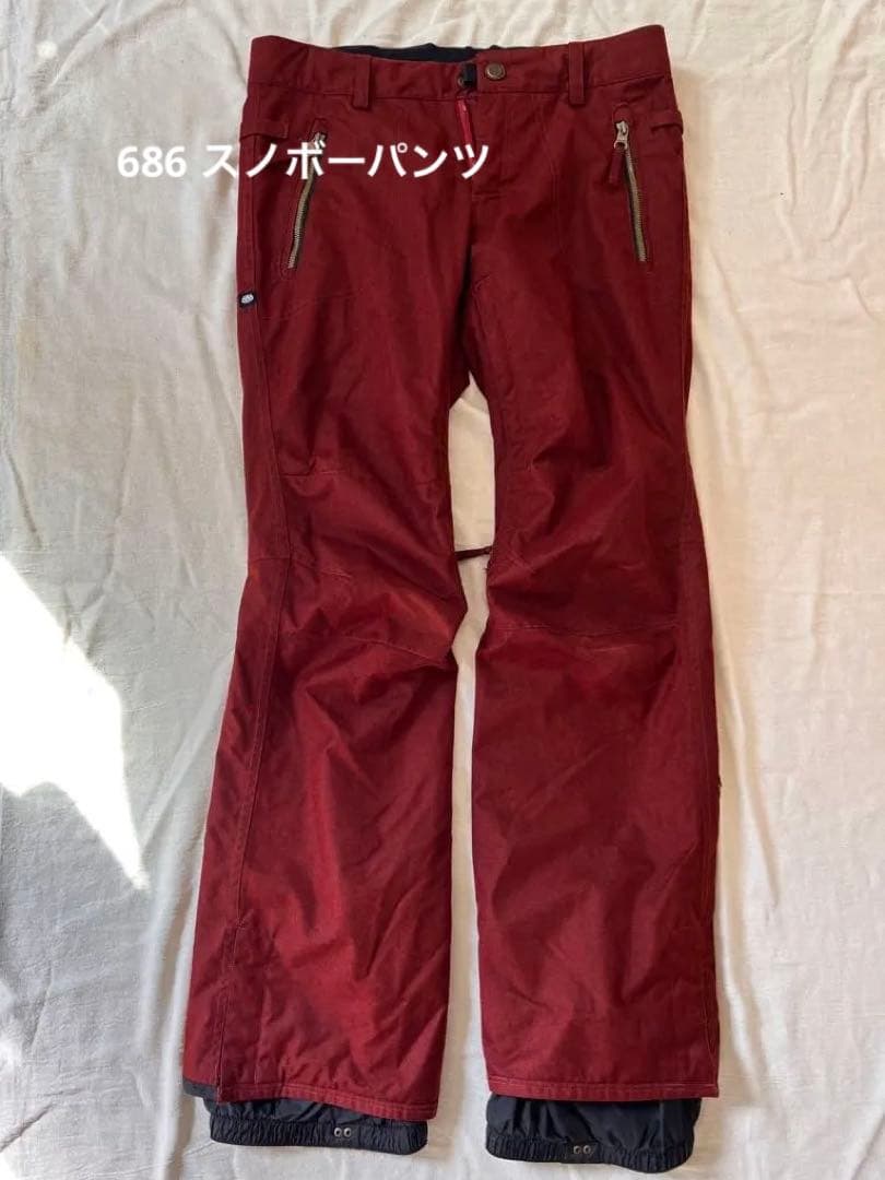 686 スノーボードパンツ 赤