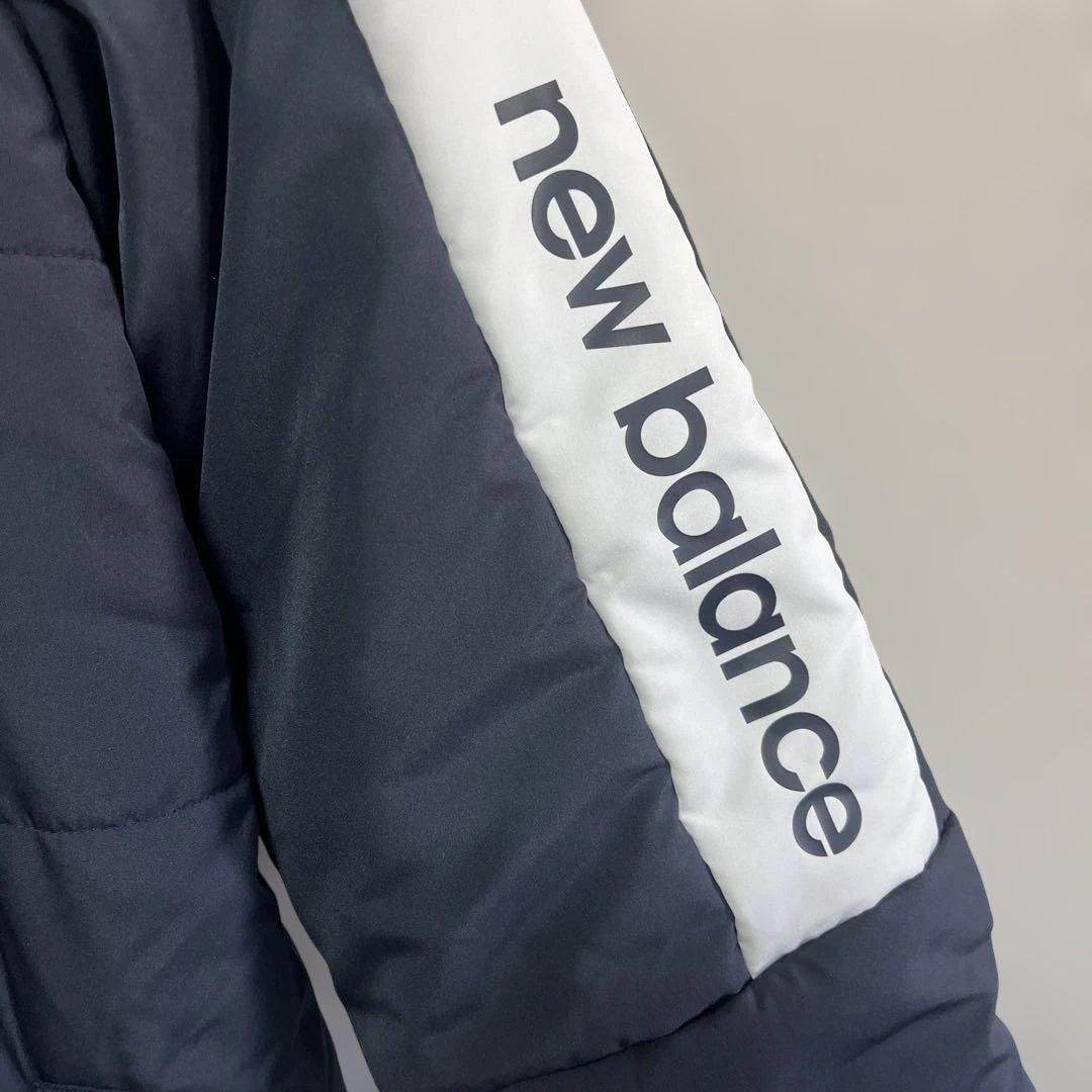 美品 New Balance ネイビー　ホワイト　ベンチコート　XL