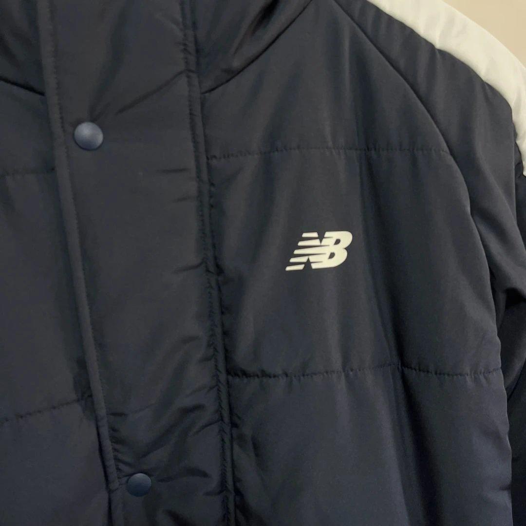 美品 New Balance ネイビー　ホワイト　ベンチコート　XL