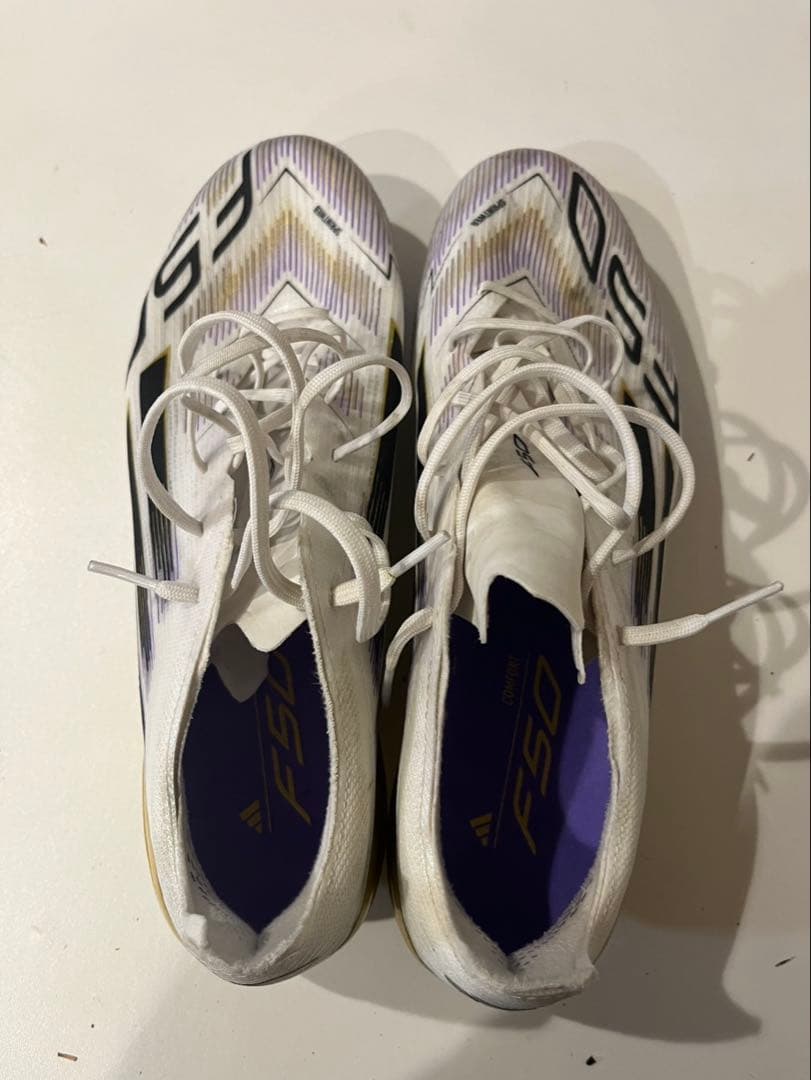 adidas F50 サッカーシューズ ホワイト/パープル