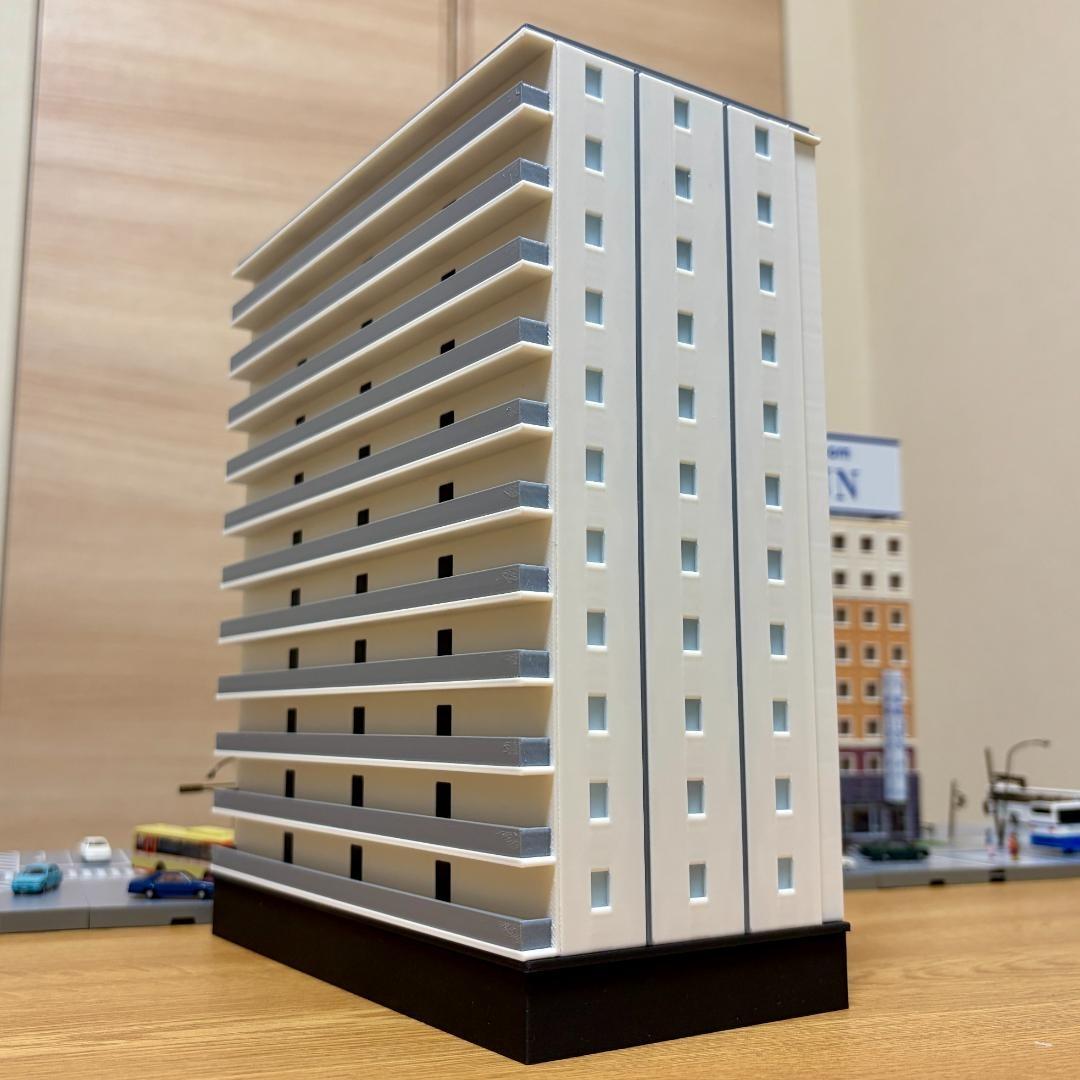 Nゲージ 都市型マンションD 完成品 1/150 鉄道模型 ストラクチャー