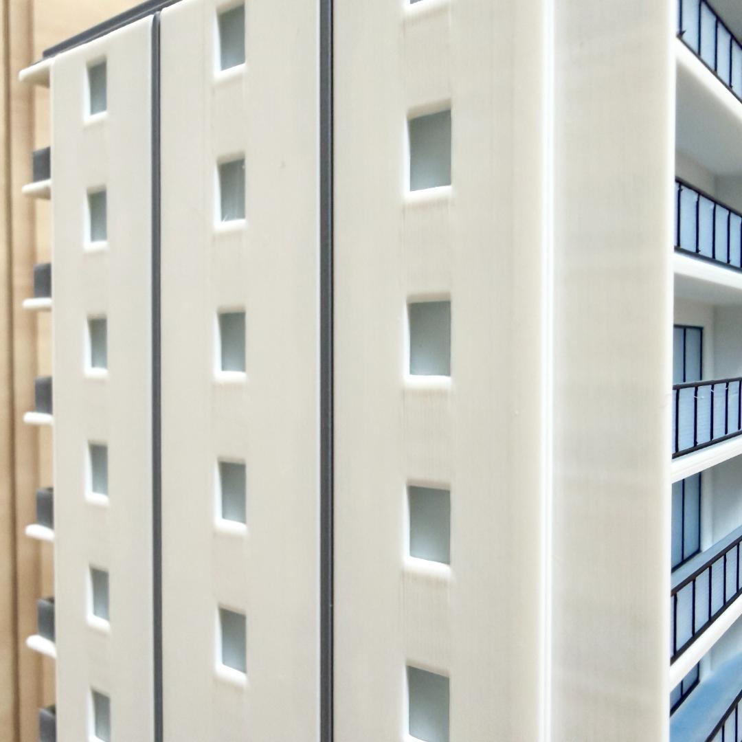 Nゲージ 都市型マンションD 完成品 1/150 鉄道模型 ストラクチャー