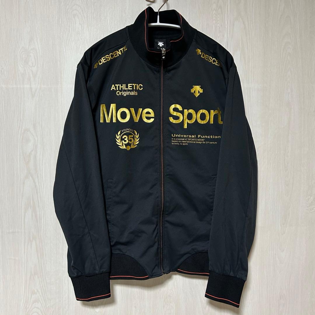 デサントムーブスポーツ Move Sport ジャージ セットアップ 黒/金 L