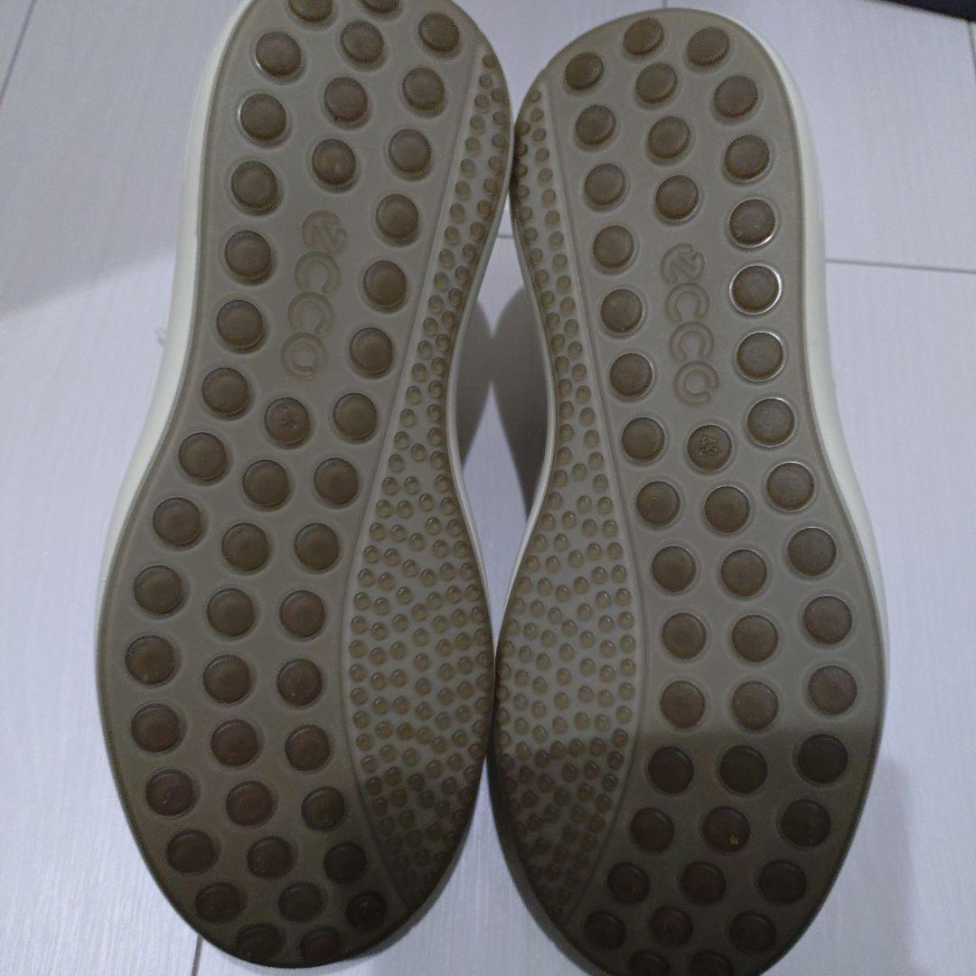 ECCO メンズ　ホワイトレザー スニーカー