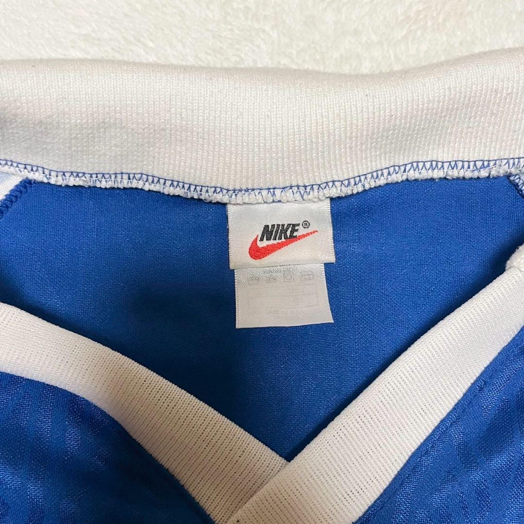 NIKE｜90s ナイキ　銀タグ　USA製　サッカーシャツ　ブルー