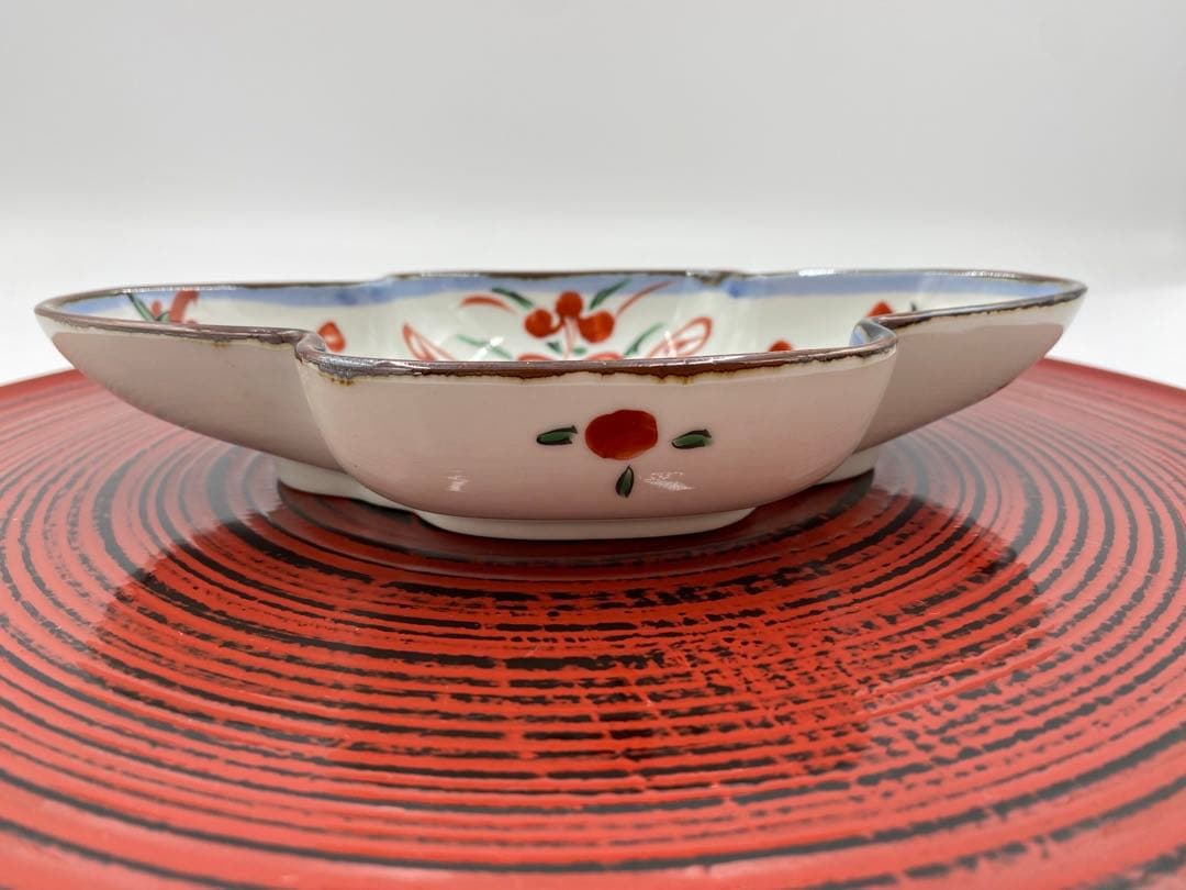 【☆希少なお品☆】【新品】有田焼福泉窯　錦万歴赤絵雲型向付　日本料理　料亭の器