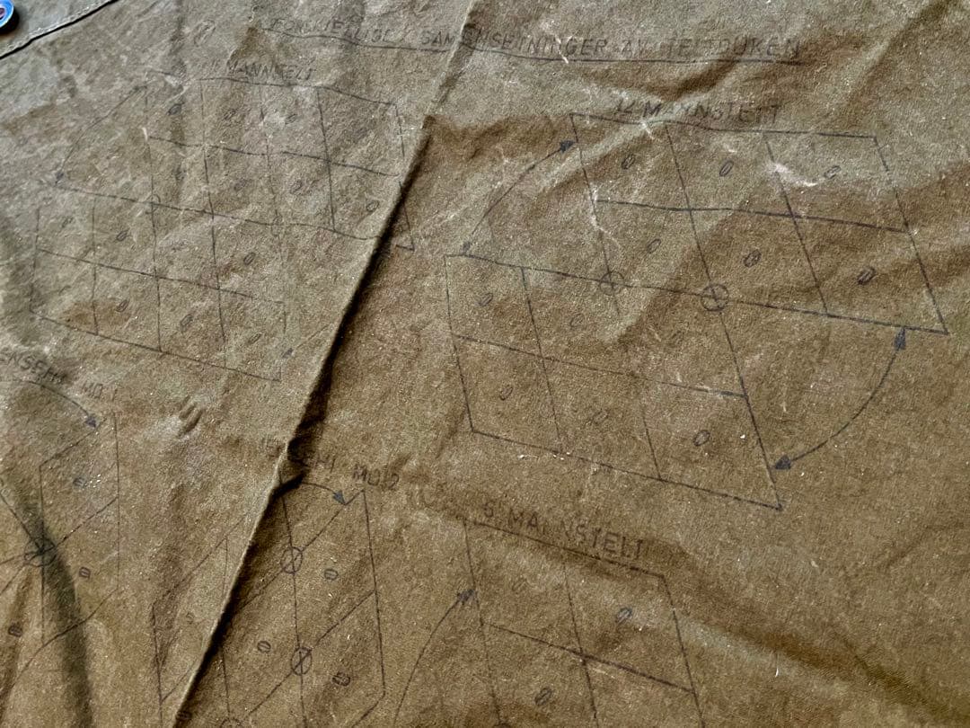 ②ノルウェー軍 軍幕 ポンチョテント ツェルトバーン ミリタリー キャンプ 実物