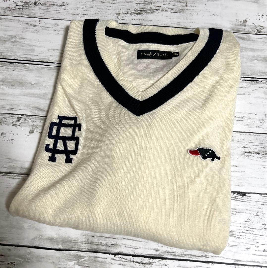 rough & swell　XL　ニット　アイボリー　セーター　大きいサイズ