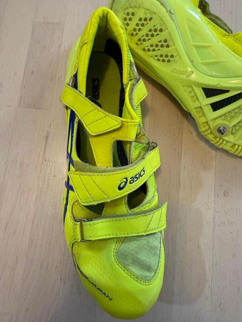 asics CYBERJAPAN スパイクシューズ イエロー　27cm