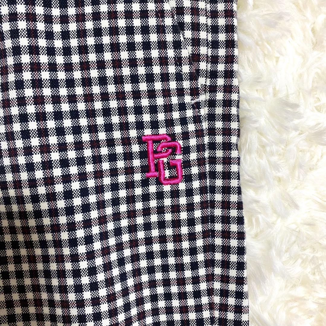 パーリーゲイツ　ギンガムチェックパンツ　刺繍ロゴ　ゴルフ　ストレッチ　XL　6