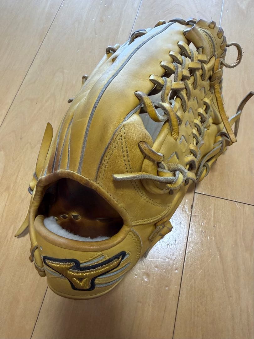 Mizuno Pro 軟式 外野手用 グローブ 右 イエロー