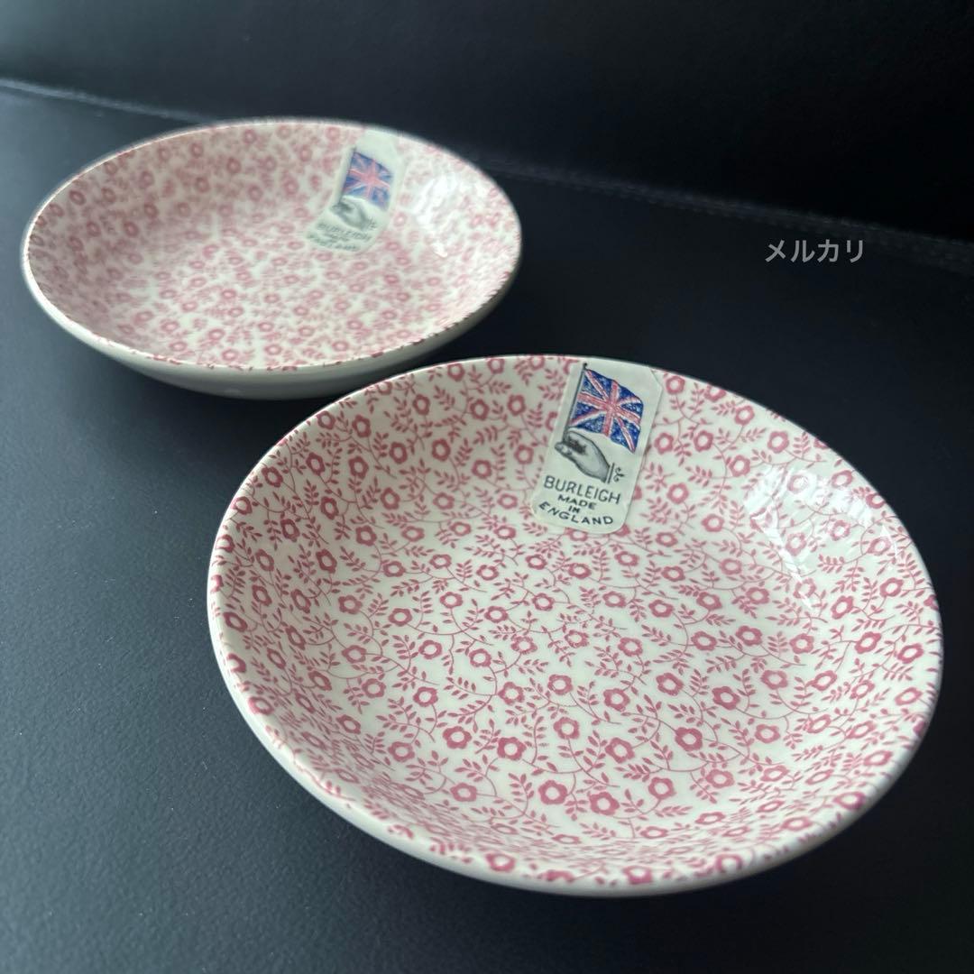 廃番　新品　一級品　バーレイ ローズピンクフェリシティ　フルーツプレート　2枚
