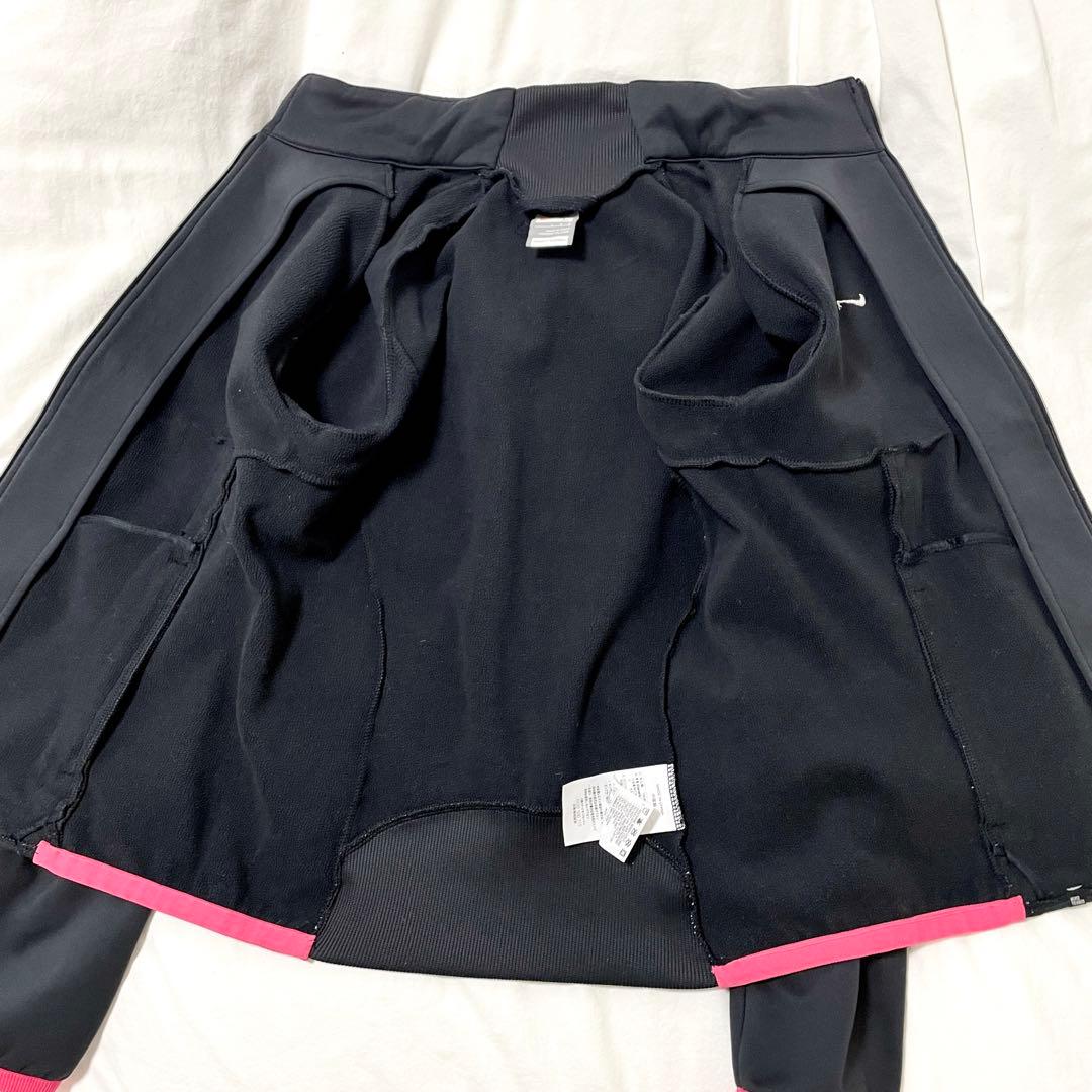 ■美品■Nike THERMAジャケット　裏フリース　黒　Ｌ　テニス　ゴルフ