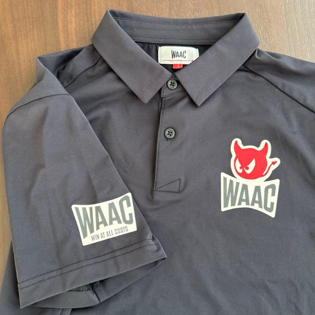 ワックWAAC ポロシャツ　ブラック　ほぼ新品