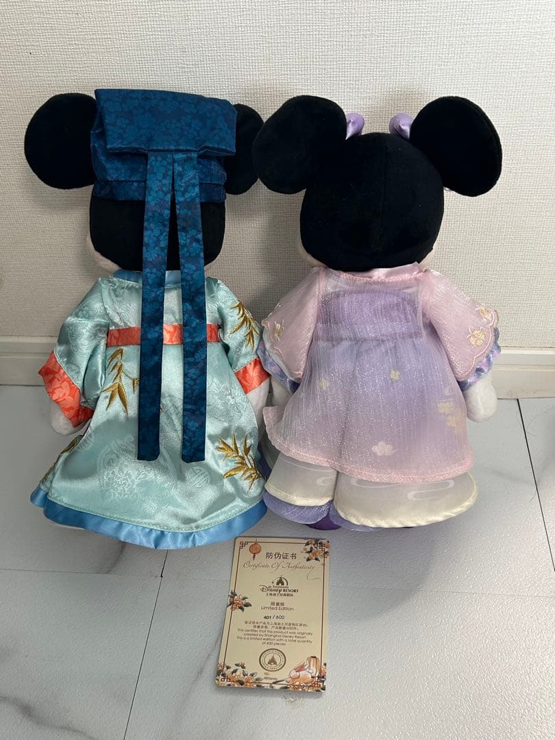 上海ディズニー　中秋節　ぬいぐるみ　ミッキー　ミニー　限定品　ぬいぐるみバッジ