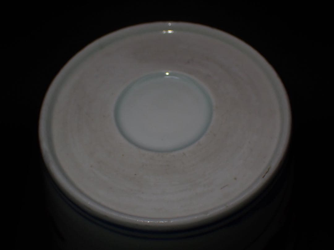 【完品】 古伊万里 葵の図 そば猪口 色絵 蛇の目高台 江戸後期(青21)