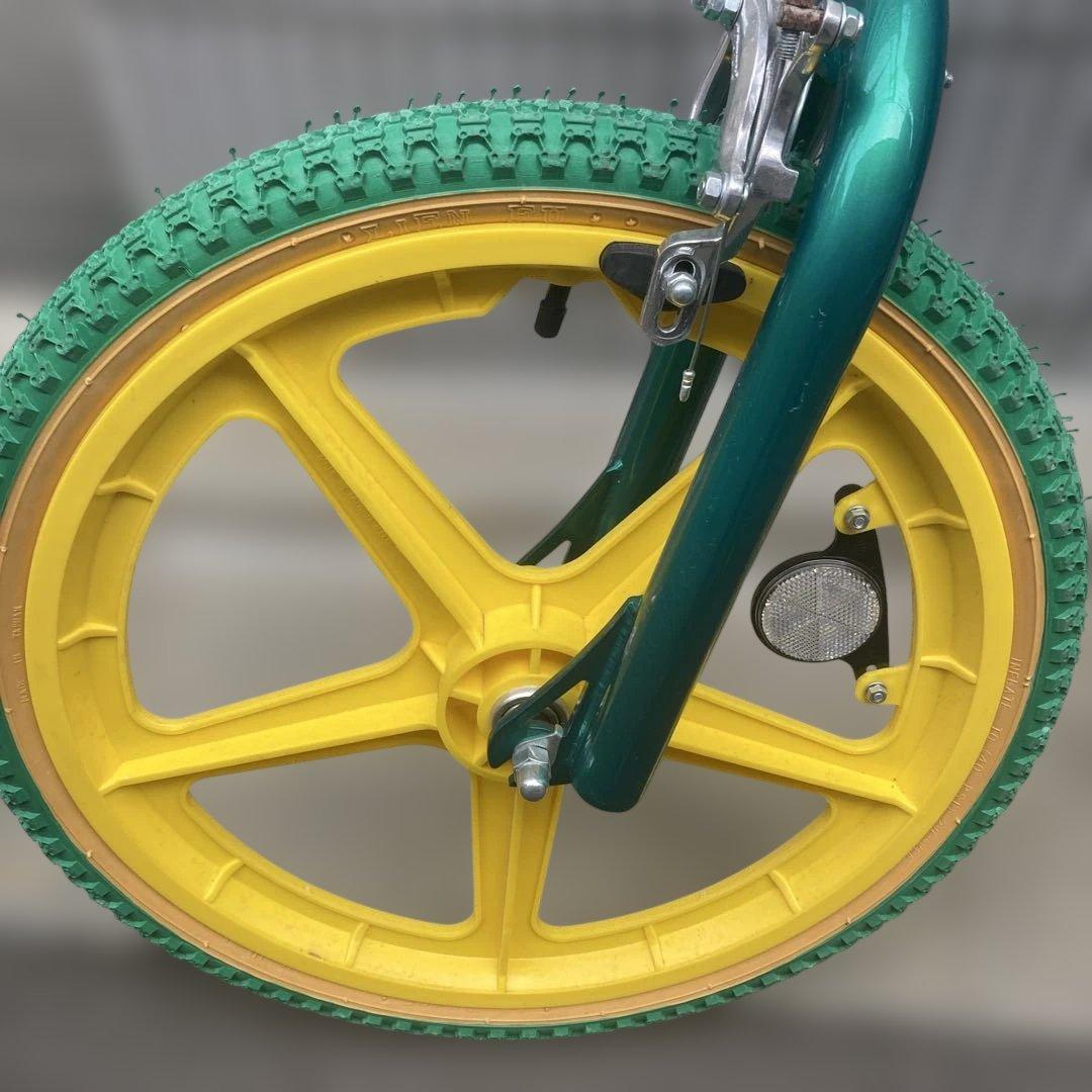 m*p様 BMX 20インチ_プロホイール_グリーン×イエロー