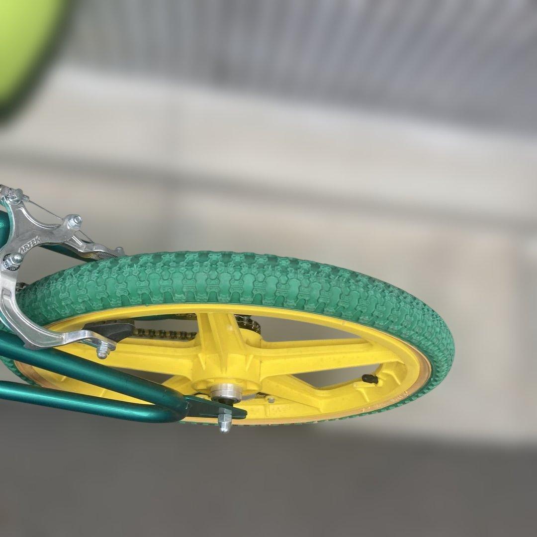m*p様 BMX 20インチ_プロホイール_グリーン×イエロー