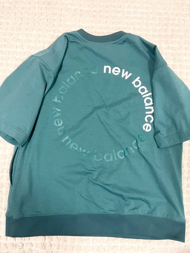 【美品‼️】ニューバランス　ゴルフ スウェット ハーフスリーブ クルーネック 緑