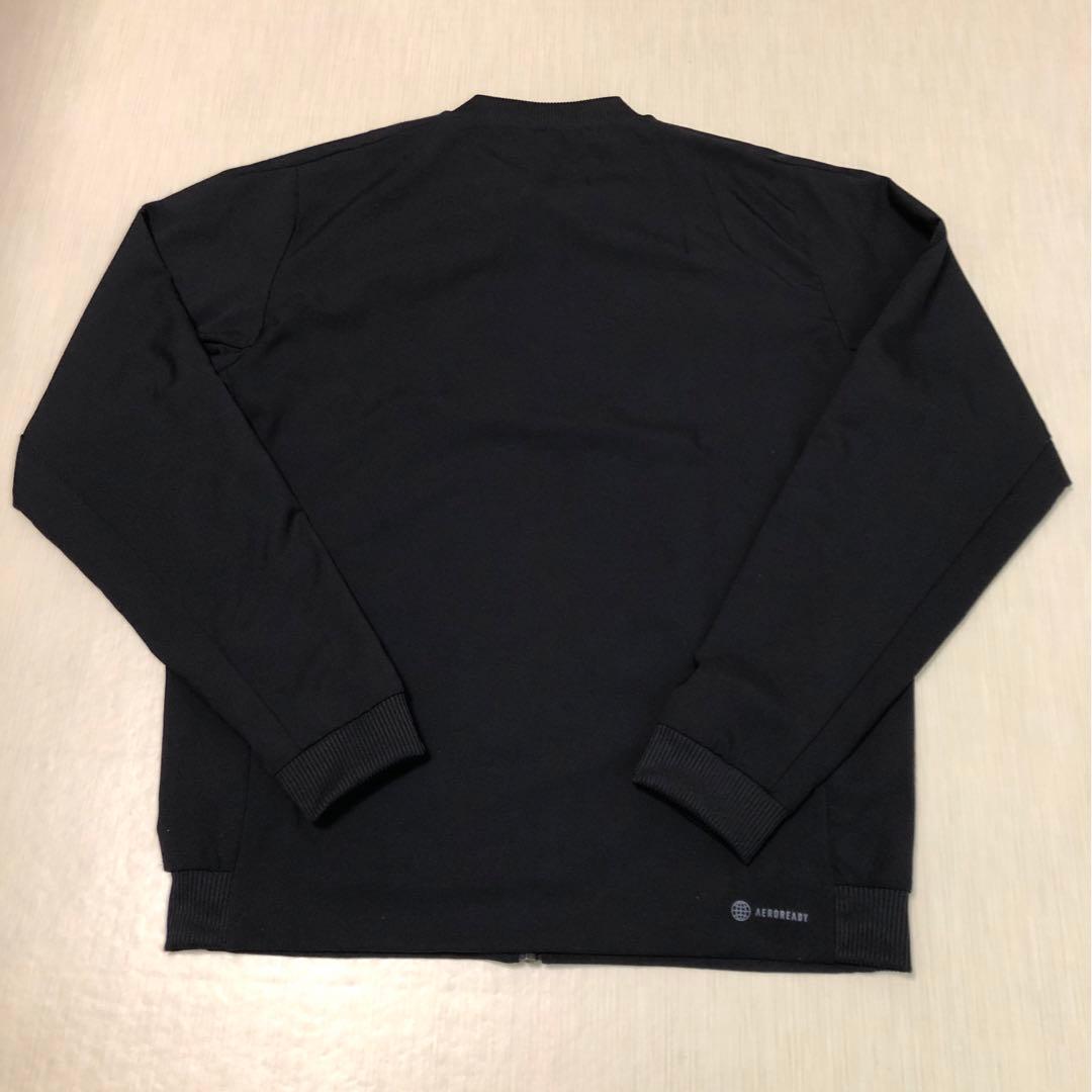 【美品】adidas アディダス ストレッチウーブン　テニスジャケット 黒 L