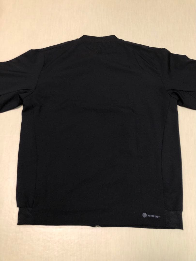 【美品】adidas アディダス ストレッチウーブン　テニスジャケット 黒 L