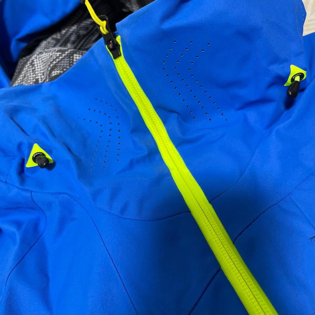 フェニックス　phenix スノーウェア　スキーウェア　XL ブルー×蛍光黄緑②
