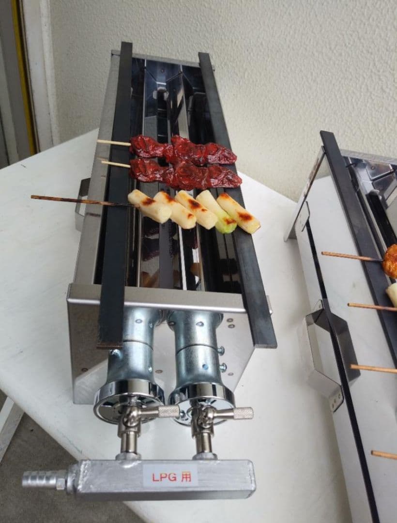 新品 串焼き機 焼鳥機器 五平餅 LP プロパンガス 炉端焼き鳥
