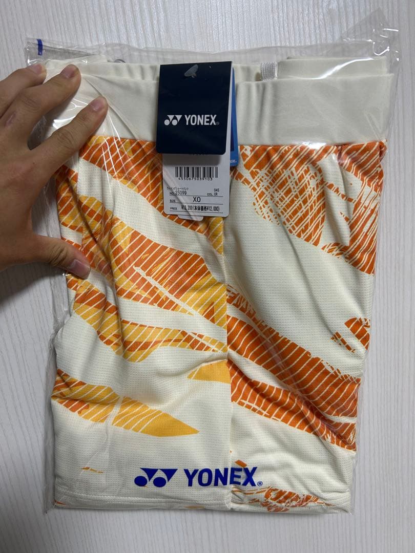 新品未使用YONEX テニス スカート XO オレンジ/ホワイト