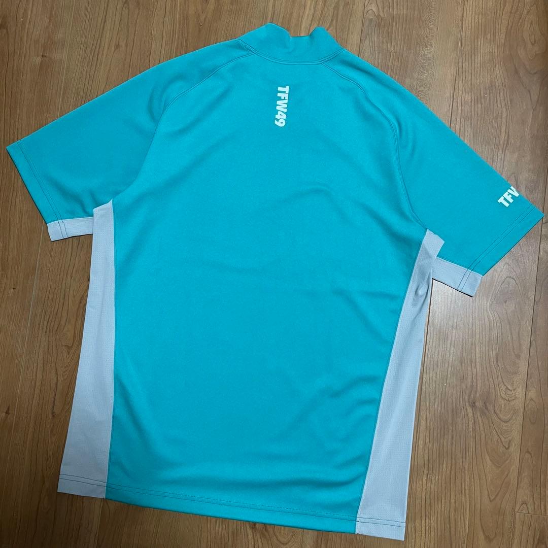 TFW49 モックネック　Tシャツ　グリーン　L ゴルフ